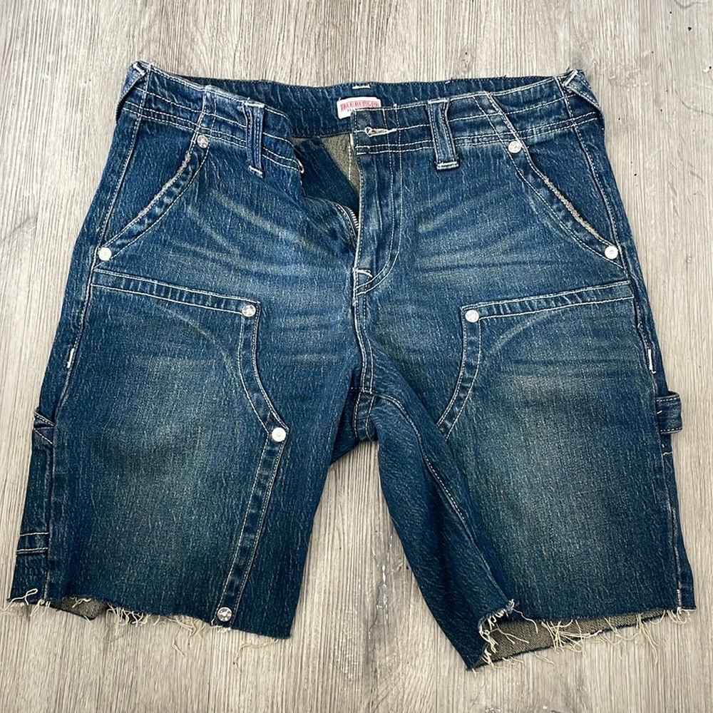 True religion denim shorts
